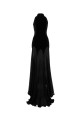 Black georgette long dress Black ALEXANDER MCQUEEN (842905QBADS)