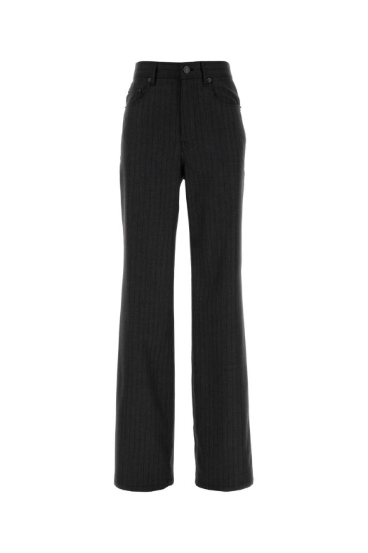 Брюки-палаццо из вышитой шерсти BALENCIAGA (850689TPT05)