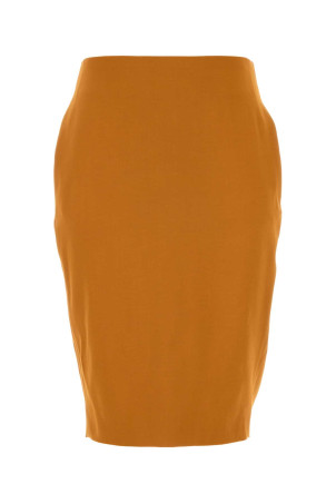 Pastel orange stretch viscose blend skirt SAINT LAURENT (852654Y5J19)