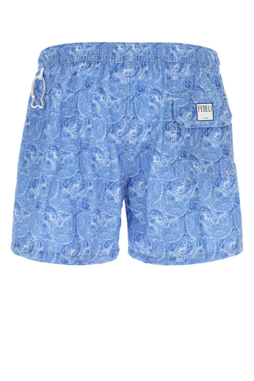Printed polyester swimming shorts FEDELI (8UE00318)