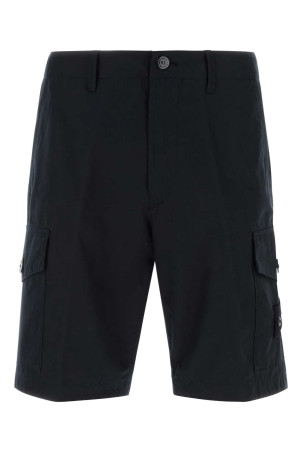 Midnight blue cotton bermuda shorts Black STONE ISLAND (L100014F1)