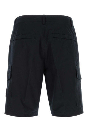 Midnight blue cotton bermuda shorts Black STONE ISLAND (L100014F1)