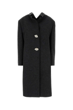 Slate wool coat PRADA (P674SYSOOO18OY)