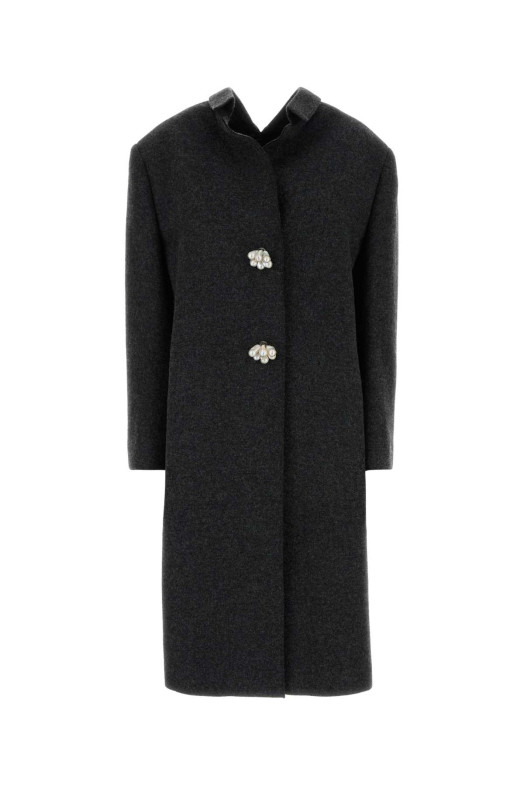 Slate wool coat PRADA (P674SYSOOO18OY)