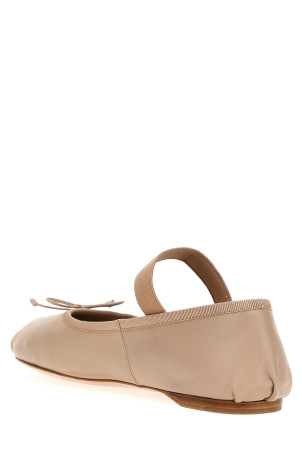 Логотип кожаные балетки Бежевый MIU MIU 5F794DFDX05XUUF0NZ2