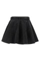 'Black Flared Denim Mini' skirt Black