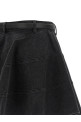 'Black Flared Denim Mini' skirt Black