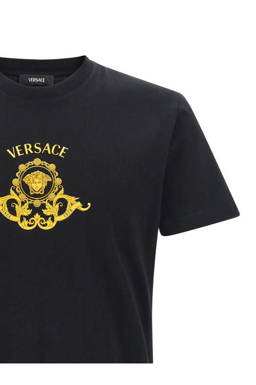 'Hall of Heroes Crest' T-shirt Black