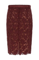 'Burgundy Guipure Lace Midi' skirt Bordeaux