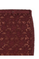 'Burgundy Guipure Lace Midi' skirt Bordeaux