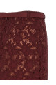 'Burgundy Guipure Lace Midi' skirt Bordeaux