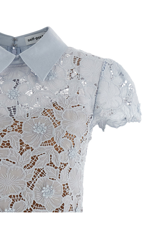 Платье «Blue Guipure Lace Mini» СИНИЙ RS26171SBLBLUE