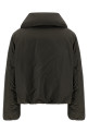 Bubble collar cropped down jacket Brown