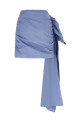 'Blue Cotton Tie Side Mini' skirt BLUE