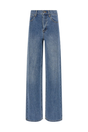 Джинси «Rhinestone Denim Straight Leg» Сині RS26813PABLBLUE