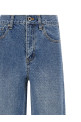Джинсы «Rhinestone Denim Straight Leg» Синие RS26813PABLBLUE