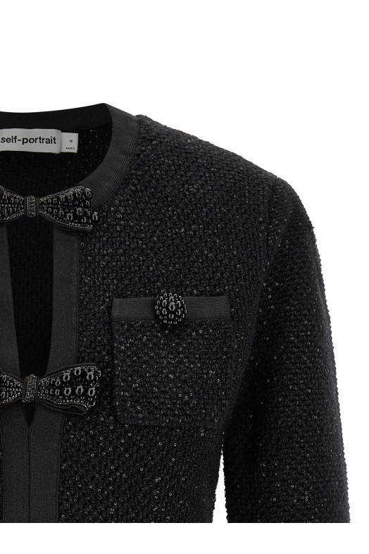 'Black Sequin Knit Mini' dress Black