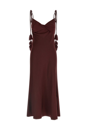 Платье «Burgundy Satin Flower Midi» бордо RS26218MBUBURGUNDY