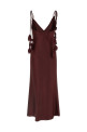 Платье «Burgundy Satin Flower Midi» бордо RS26218MBUBURGUNDY