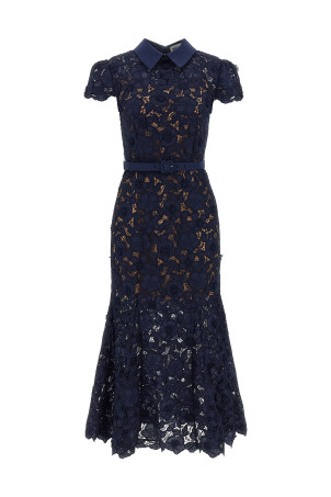 Платье «Navy Guipure Lace Midi» Синее RS26171MNNAVY