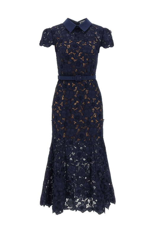 Платье «Navy Guipure Lace Midi» Синее RS26171MNNAVY