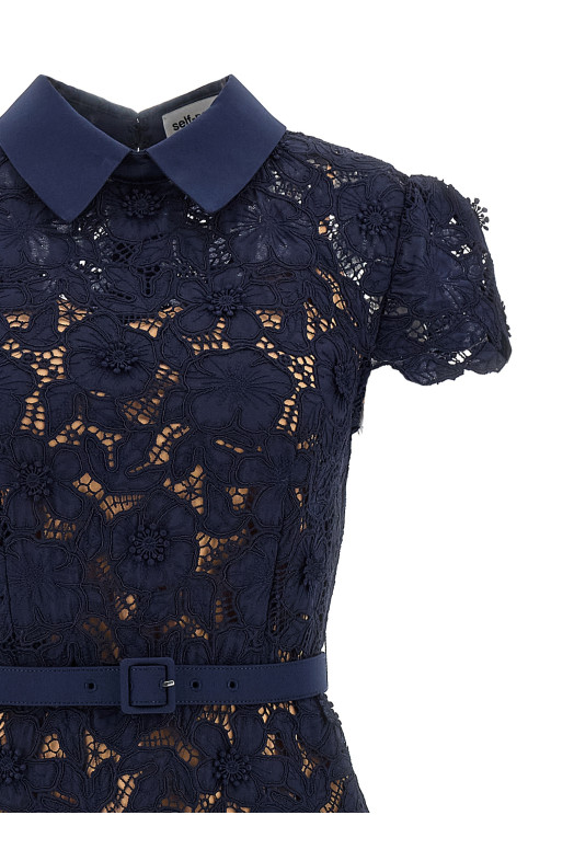 Платье «Navy Guipure Lace Midi» Синее RS26171MNNAVY