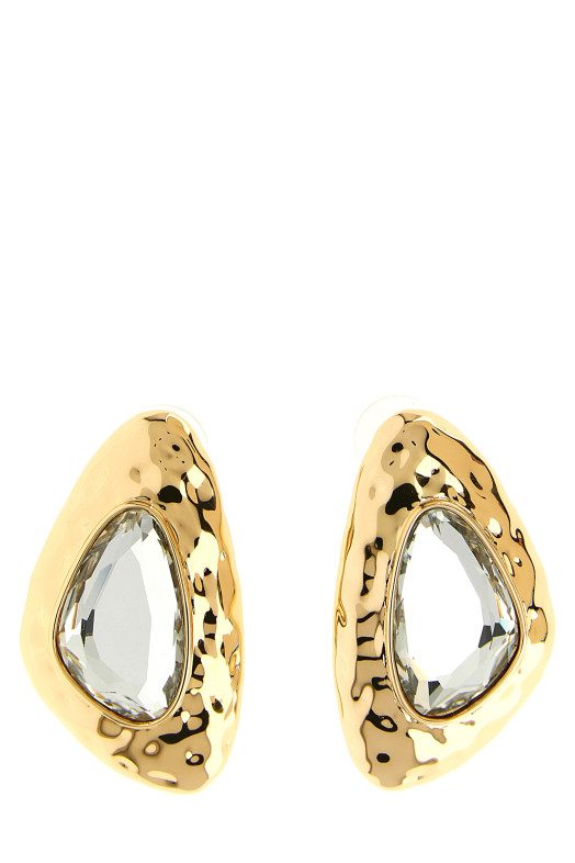 'Hammered Gold Crystal' earrings Gold