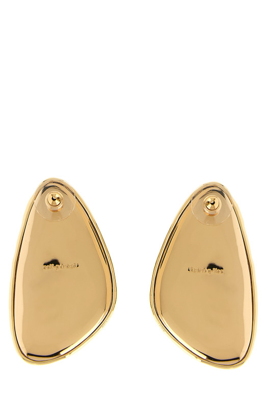 'Hammered Gold Crystal' earrings Gold