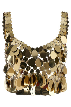 PACO RABANNE 'Haut' топ Gold 26PITO223PS0129P712