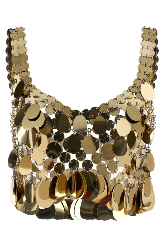 PACO RABANNE 'Haut' топ Gold 26PITO223PS0129P712
