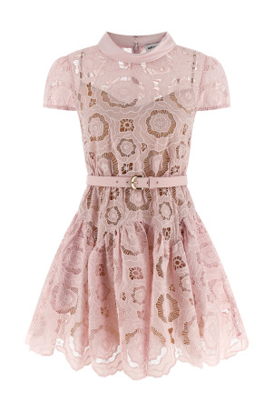 Платье «Pink Floral Lace Mini» Розовое RS26167SPPINK