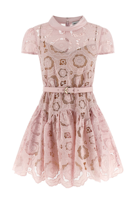 Платье «Pink Floral Lace Mini» Розовое RS26167SPPINK