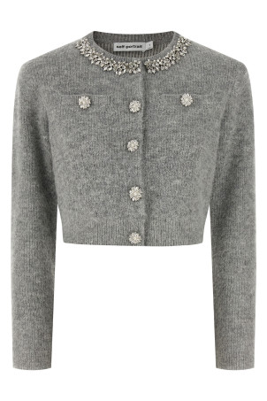 Кардиган «Сірий пухнастий кришталевий кант» Сірий RS26123CBGRGREY