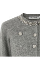 Кардиган «Grey Fluffy Crystal Trim» Серый RS26123CBGRGREY