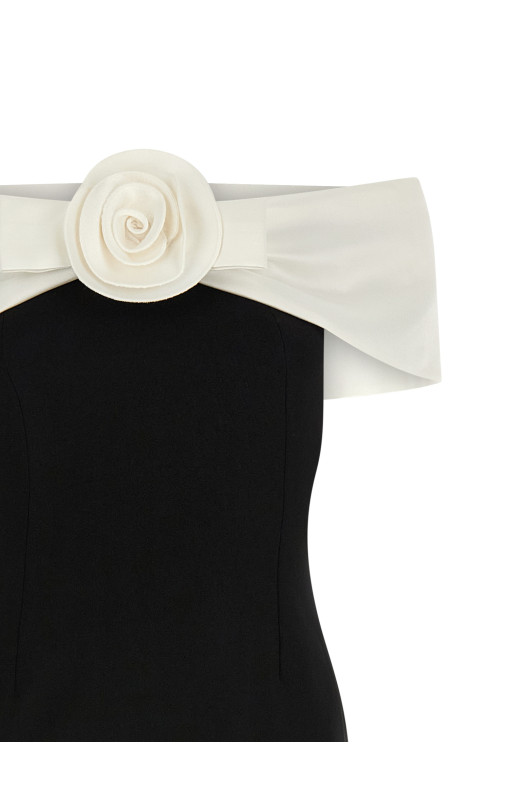 Платье «Black Crêpe Flower Maxi» Черно-серое RS26180XBBLACK