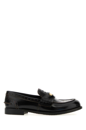 Black leather loafers Black MIU MIU (5D506EF020070)