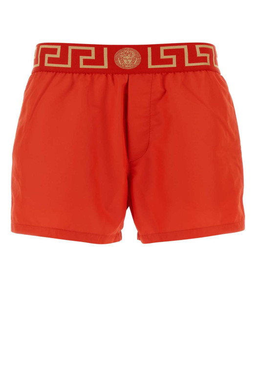 Red polyester swimming shorts VERSACE (ABU010221A11120)