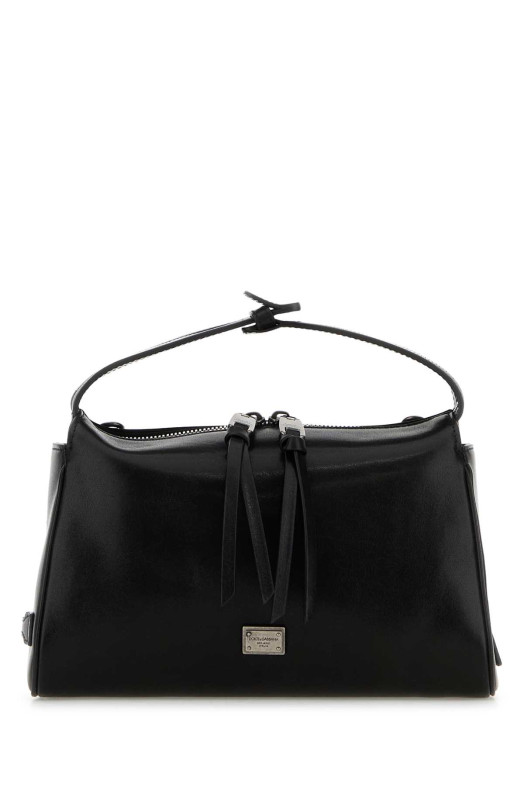 Черная кожаная сумка Vittoria Черная DOLCE & GABBANA (BM2049AU994) DOLCE & GABBANA