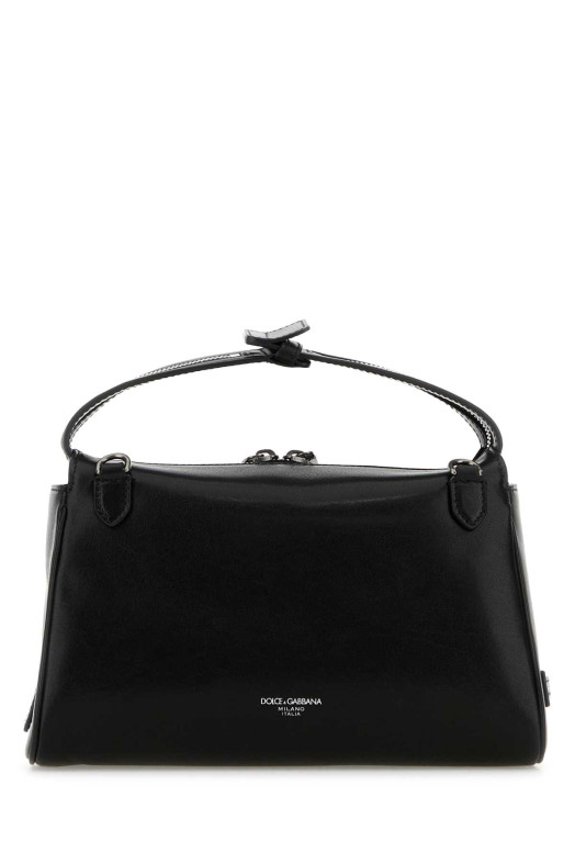 Черная кожаная сумка Vittoria Черная DOLCE & GABBANA (BM2049AU994) DOLCE & GABBANA