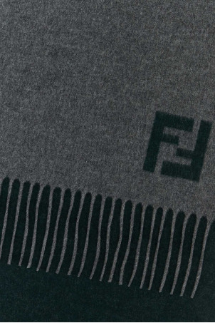 Шарф із суміші графітової вовни FENDI (FXS734AYBF)