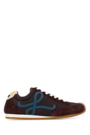 Burgundy canvas and suede Ballet Runner 2.0 sneakers LOEWE (LBR2282X33)