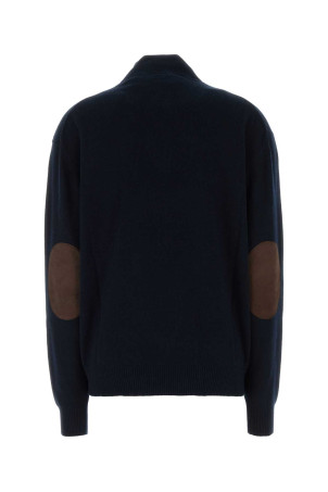 Midnight blue cashmere polo shirt Blue MIU MIU (MMLB75SOOO1748)