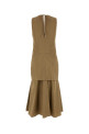 Платье из поплина цвета «верблюжий» LOEWE (S359Y09XJ9)