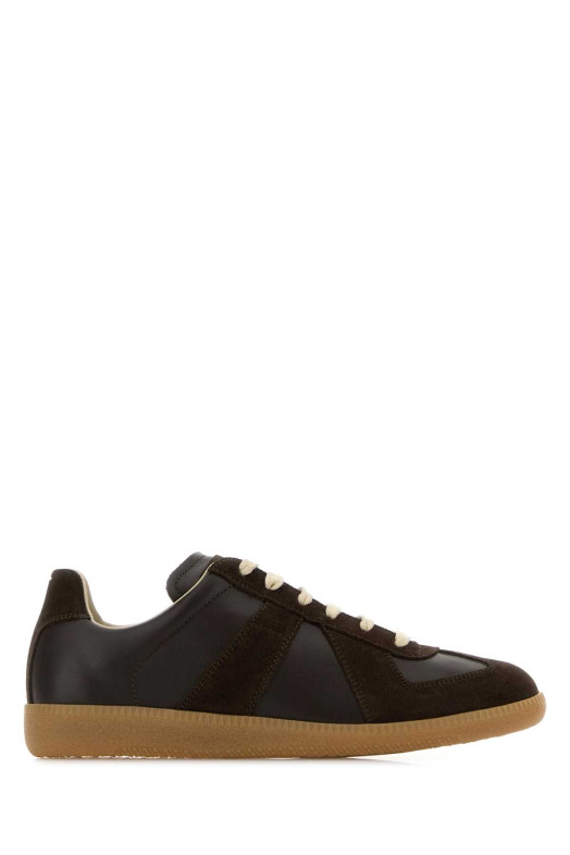 Dark brown leather Replica sneakers MAISON MARGIELA (S58WS0109P1895)