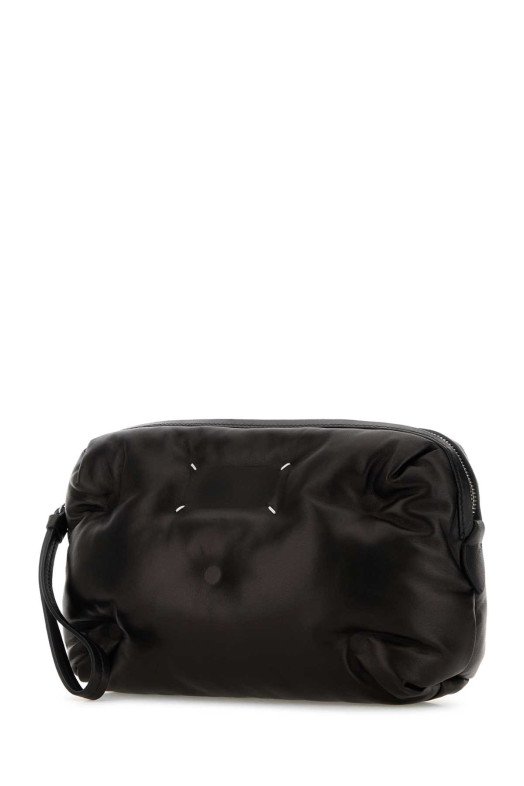 Black nappa leather Glam Slam clutch MAISON MARGIELA (SB1WB0006P8840)