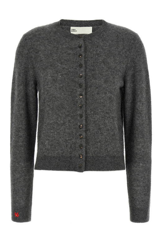 Embroidery cardigan Gray
