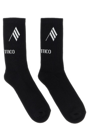 Шкарпетки з логотипом Чорно-сірі THE ATTICO 251WCAK00021414