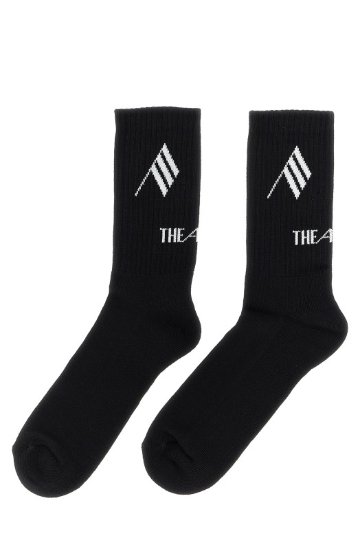 Носки с логотипом Черно-серые THE ATTICO 251WCAK00021414