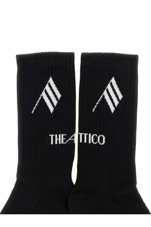 Носки с логотипом Черно-серые THE ATTICO 251WCAK00021414