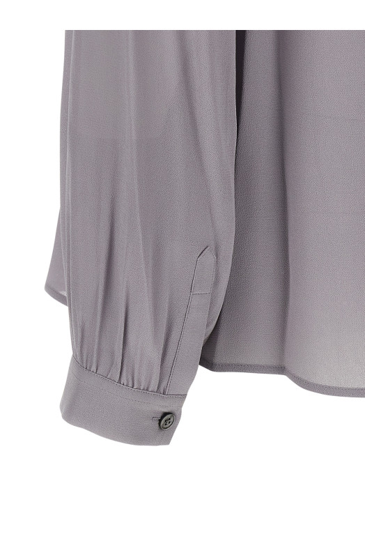 Блузка «Georgette Bow» Серая 176348029